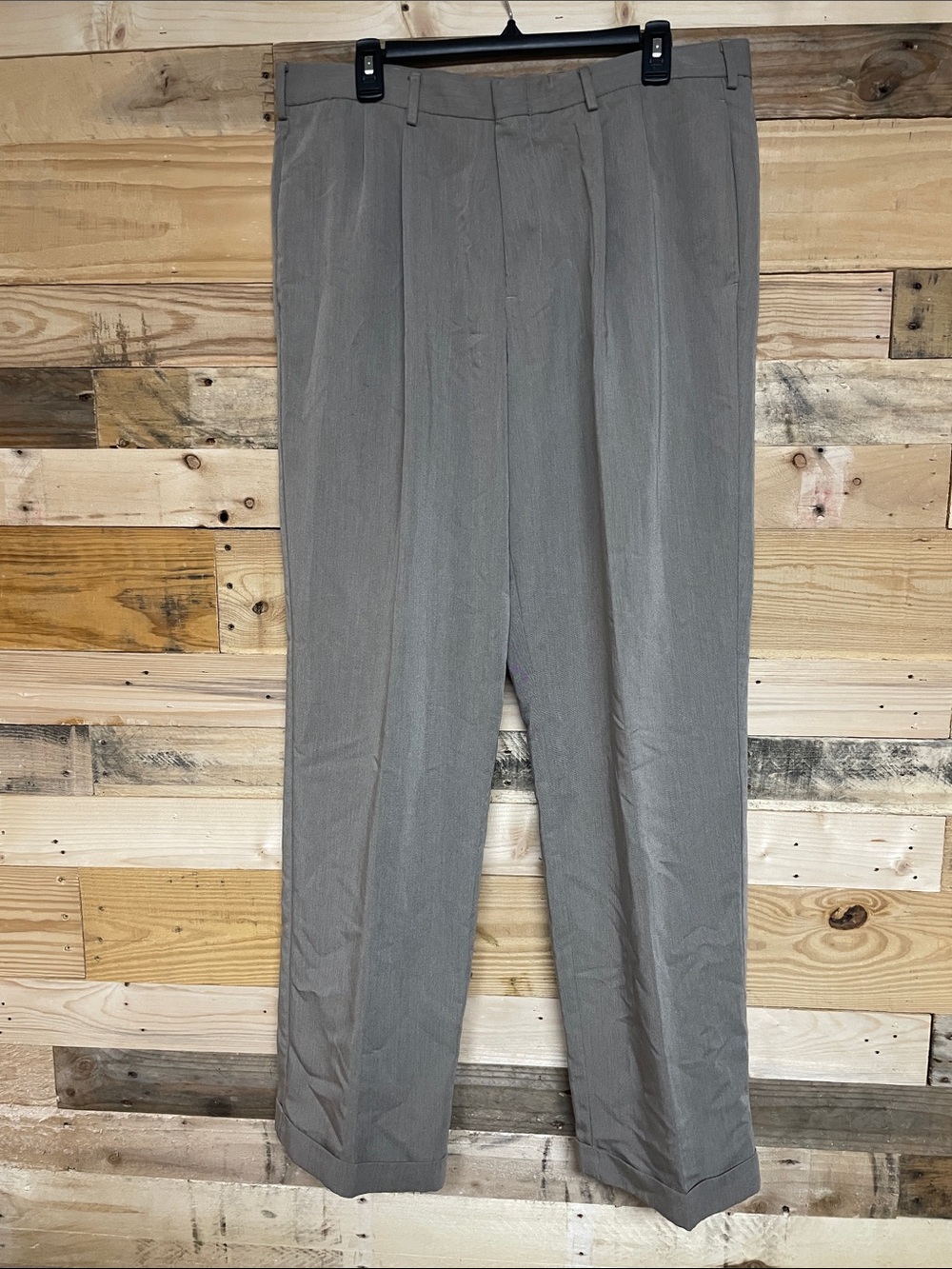 Dockers size W36xL34 Khaki Color Dress Pants Straight-Leg Flat Front with Pleats